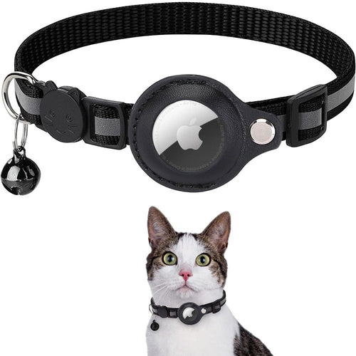 Reflective AirTag Collar for Cats & Dogs – Safety + Tracking
