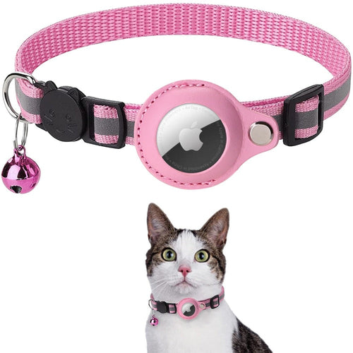Reflective AirTag Collar for Cats & Dogs – Safety + Tracking