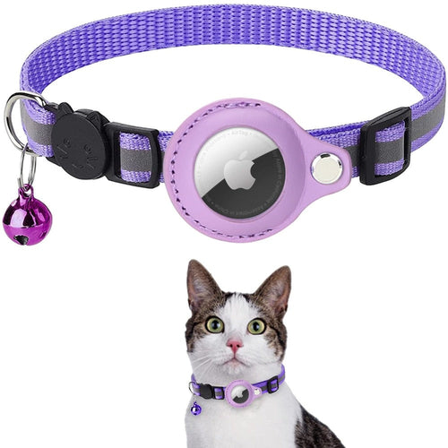 Reflective AirTag Collar for Cats & Dogs – Safety + Tracking