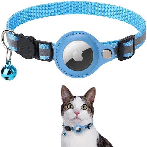 Reflective AirTag Collar for Cats & Dogs – Safety + Tracking