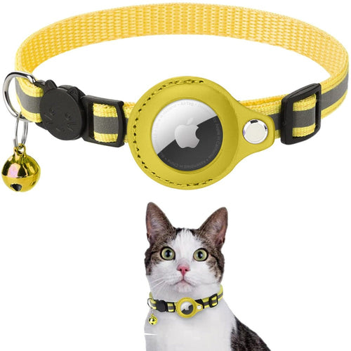 Reflective AirTag Collar for Cats & Dogs – Safety + Tracking