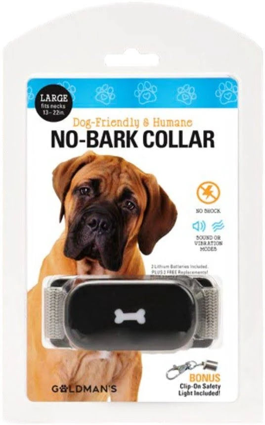 Humane No-Bark Training Collar – Sound & Vibration, Large