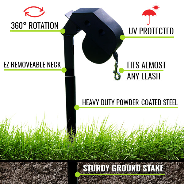 360° Outdoor Dog Stake & Tether System