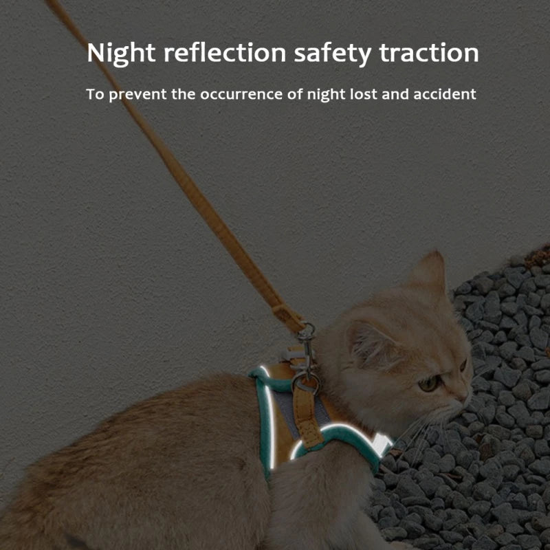 Reflective Escape-Proof Cat Harness & Leash Set