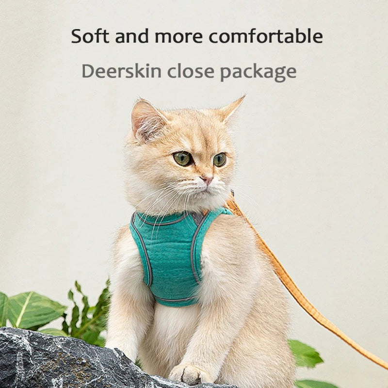 Reflective Escape-Proof Cat Harness & Leash Set